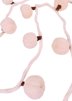 Handcrafted Minimalist Cream Wool Felt Pumpkin Garland