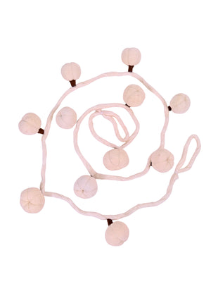 Handcrafted Minimalist Cream Wool Felt Pumpkin Garland