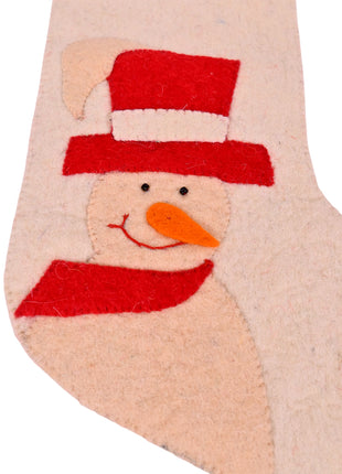 Handmade Wool Felt Snowman Christmas Hanging Decor