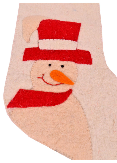 Handmade Wool Felt Snowman Christmas Hanging Decor