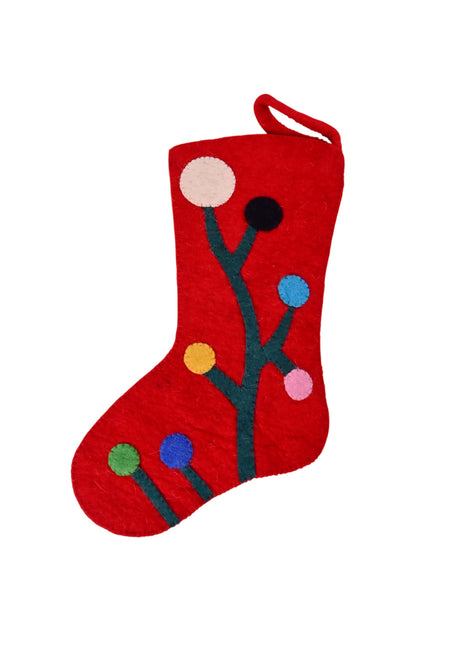 Handmade Wool Felt Christmas Hanging Stocking Décor – Festive Tree Ornament