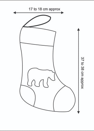 Handcrafted Wool Felt Christmas Stocking with Rustic Woodland Charm