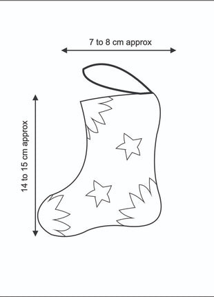 Artisan Wool Felt Starry Night Mini Stocking