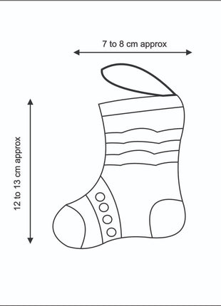 Classic Handmade Wool Felt Christmas Stocking with Festive Red & Ivory Design