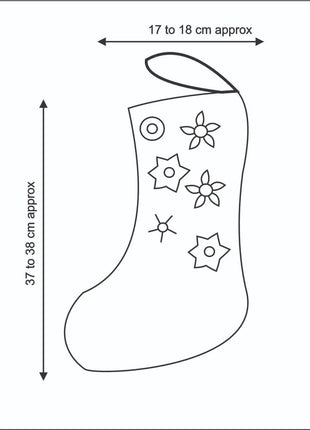 Artisan Wool Felt Snowflake Stocking Ornament