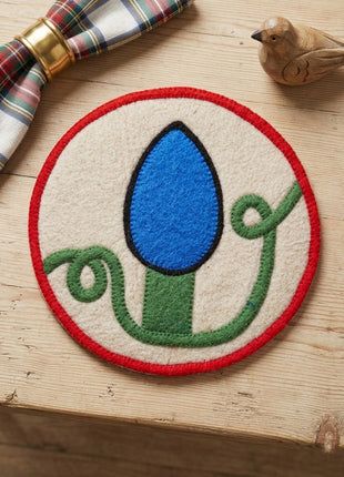 Handcrafted Wool Felt Festive Glow Table Mat