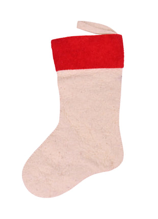 Handcrafted Wool Felt Forest Reindeer Christmas Stocking