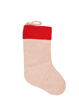 Handcrafted Wool Felt Festive Reindeer Stocking