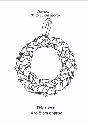 Handcrafted Wool Felt Holly Berry Wreath