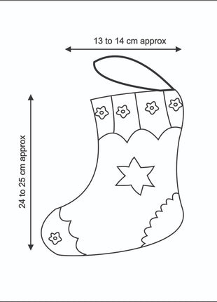Handcrafted Wool Felt Embroidered Festive Stocking