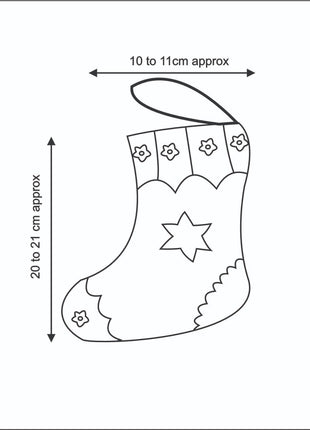 Handcrafted Wool Felt Embroidered Mini Stocking Ornament