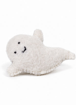 Handmade Wool Felt Ghost Halloween Decoration – Cute Pastel Ghost Plush