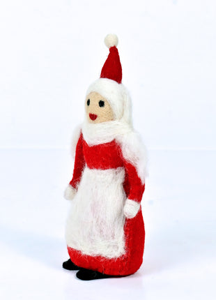 Handmade Wool Felt Christmas Angel Doll – Festive Holiday Table Décor