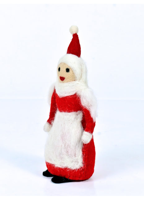 Handmade Wool Felt Christmas Angel Doll – Festive Holiday Table Décor