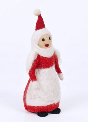 Handmade Wool Felt Christmas Angel Doll – Festive Holiday Table Décor