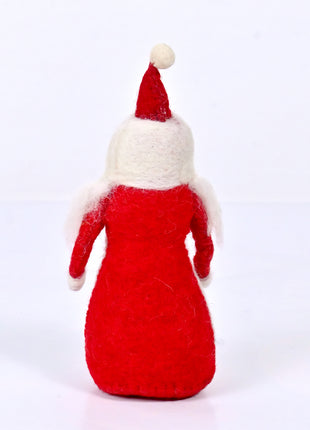 Handmade Wool Felt Christmas Angel Doll – Festive Holiday Table Décor