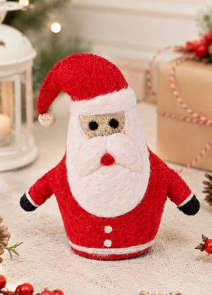 Handmade Wool Felt Santa Claus Christmas Decor