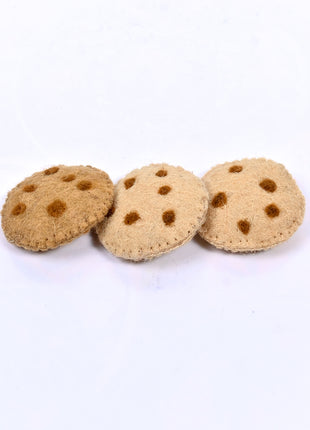Handmade Wool Felt Coffee Cup and Cookies Play Set - Cozy Kitchen Decor