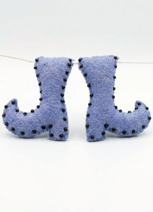 Handmade Wool Felt Halloween Character Garland - Whimsical Holiday Wall Decor (2 Feet)