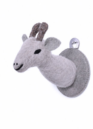 Handmade Wool Felt Giraffe Animal Head - Whimsical Nursery Wall Decor