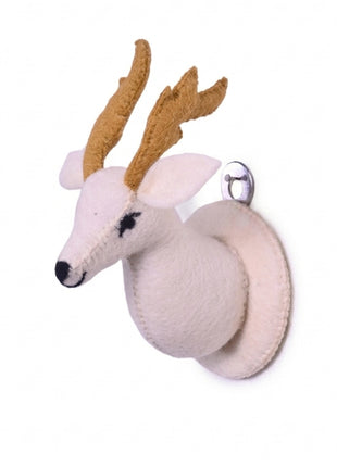 Handmade Wool Felt Deer Animal Head - Elegant Nursery Wall Decor