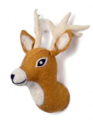 Handmade Wool Felt Reindeer Wall Decor – Whimsical Woodland Nursery Art