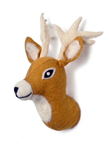 Handmade Wool Felt Reindeer Wall Decor – Whimsical Woodland Nursery Art