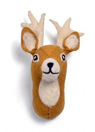 Handmade Wool Felt Reindeer Wall Decor – Whimsical Woodland Nursery Art