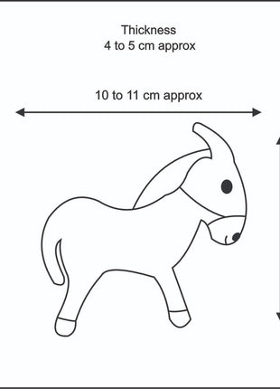Handmade Wool Felt Donkey Hanging Ornament – Cute Miniature Farm Animal Nursery & Home Decor