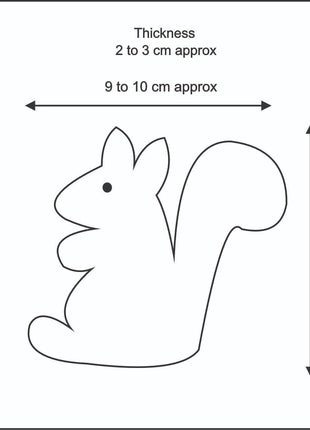 Handmade Wool Felt Squirrel Hanging Ornament – Nordic Embroidered Woodland Holiday Decor