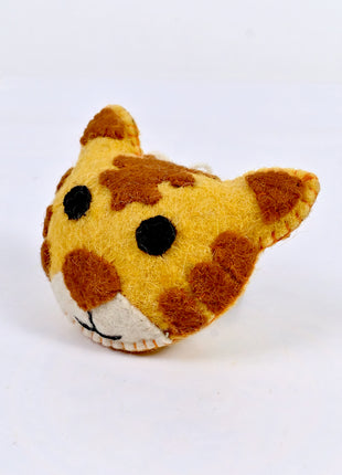 Handmade Wool Felt Cat Face Hanging Ornament – Cute Animal Wall Décor