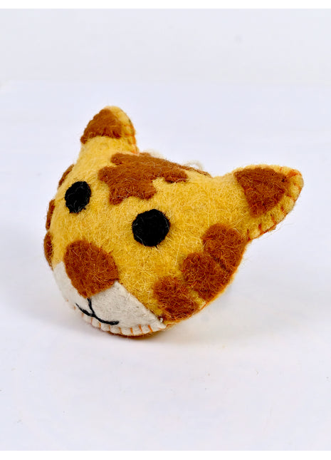 Handmade Wool Felt Cat Face Hanging Ornament – Cute Animal Wall Décor