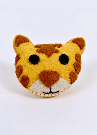 Handmade Wool Felt Cat Face Hanging Ornament – Cute Animal Wall Décor
