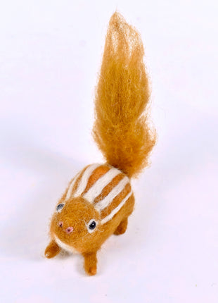 Handmade Wool Felt Squirrel Toy – Cute Woodland Animal Décor for Kids & Nursery