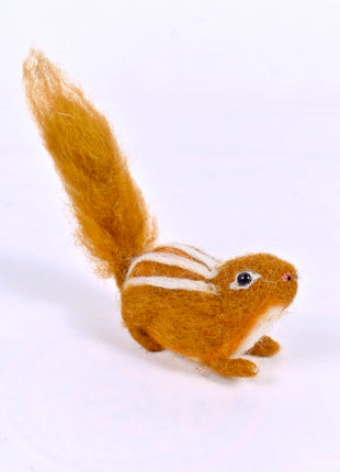 Handmade Wool Felt Squirrel Toy – Cute Woodland Animal Décor for Kids & Nursery