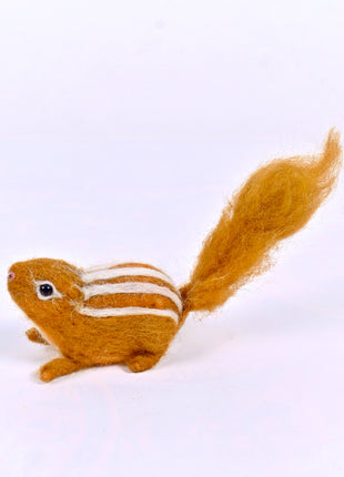 Handmade Wool Felt Squirrel Toy – Cute Woodland Animal Décor for Kids & Nursery