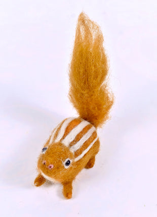 Handmade Wool Felt Squirrel Toy – Cute Woodland Animal Décor for Kids & Nursery
