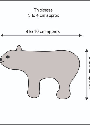 Handmade Wool Felt Polar Bear Hanging Ornament – Cute Arctic Animal Décor