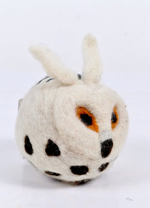 Handmade Wool Felt Owl Plush Toy – Cute Soft Animal Décor & Kids Room Ornament