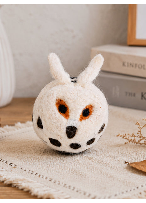 Handmade Wool Felt Owl Plush Toy – Cute Soft Animal Décor & Kids Room Ornament