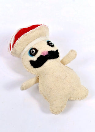 Handmade Wool Felt Mushroom Hanging Ornament