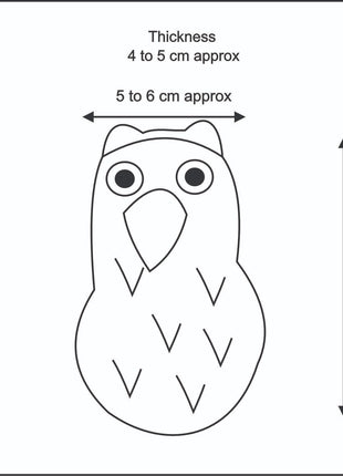 Handmade Wool Felt Owl Christmas Ornament – Cute Snowy Owl Figurine for Winter Woodland