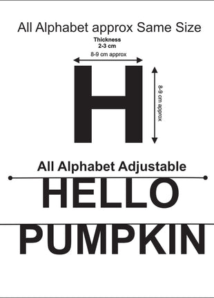 Hello Pumpkin Wool Felt Garland – Handmade Halloween Felt Banner for Autumn, Fall & Thanksgiving Home Decor