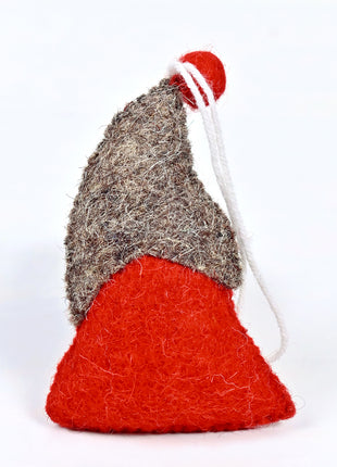 Handmade Wool Felt Gnome Face Hanging Ornament – Christmas Tree Decoration & Holiday Home Décor