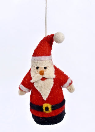 Handmade Wool Felt Santa Claus Hanging Ornament – Christmas Tree Decoration & Holiday Home Décor