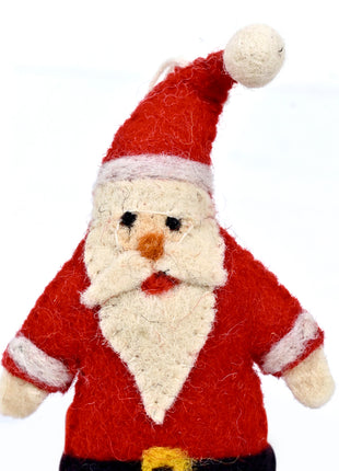 Handmade Wool Felt Santa Claus Hanging Ornament – Christmas Tree Decoration & Holiday Home Décor