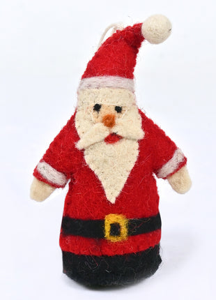 Handmade Wool Felt Santa Claus Hanging Ornament – Christmas Tree Decoration & Holiday Home Décor