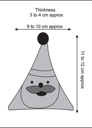 Handmade Wool Felt Santa Claus Triangle Hanging Ornament – Christmas Tree & Holiday Home Décor