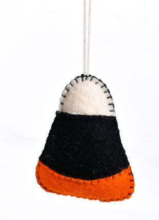 Handmade Wool Felt Candy Corn Hanging Ornament – Halloween Tree & Spooky Home Décor
