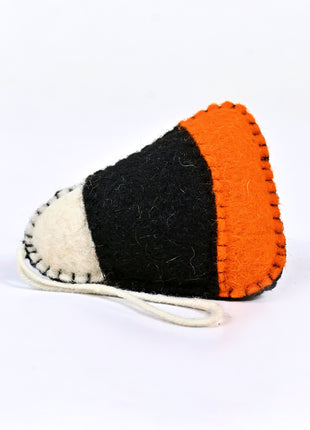 Handmade Wool Felt Candy Corn Hanging Ornament – Halloween Tree & Spooky Home Décor